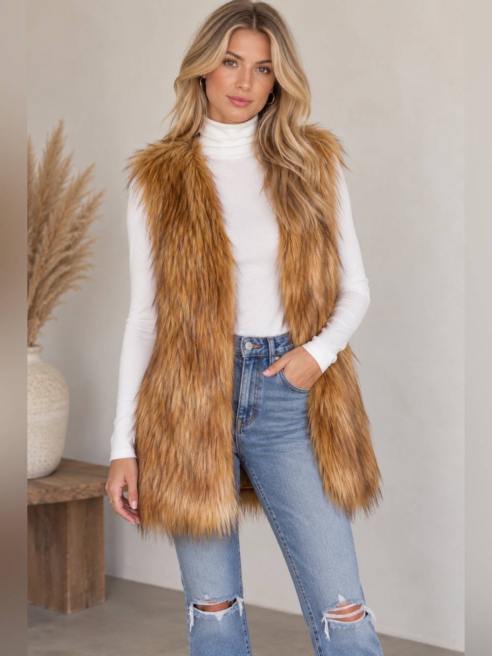 Unreal Fur Ginger Vest